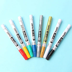 1 Pcs Metallic Marker 8 Colors to Choose 0.7mm Extra Fine Point Paint Marker Non-toxic Permanent Marker Pen DIY Art Marker