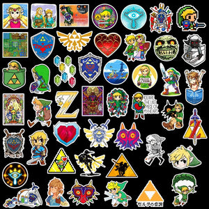 47pieces Zeldaes Game Stickers For Wall Decor Fridge Motorcycle Bike Refrigerator Laptop Car Stickers no repeat