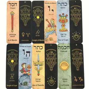 Couple Games for Excitement Kabbalah Tarot Classic Kabbalistic Tarot Cards 78 Cards Board Games Deck Divination Suitable