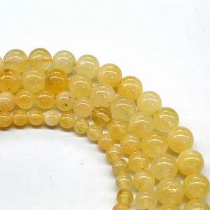 Wholesale Natural Citrines Round Stone Beads For Jewelry Making DIY Necklace Bracelet 6mm-10mm Spacer Loose Beads crystal 15"