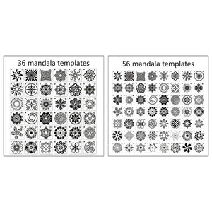 56 Pack Mandala Dot Painting Templates Stencils, Small Mandala Template Stencils for DIY Art Project Rock Painting, Painting on