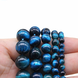 Wholesale AAA+ Natural Blue Tiger Eye Gem Stone Round Beads For Jewelry Making DIY Bracelet Necklace 4/6/8/10/12 mm Strand 15''