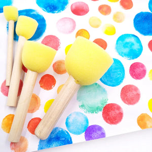 Sponge Painting Brushes Kids Painting Kits Early Learning Drawing Toys for DIY Art Crafts