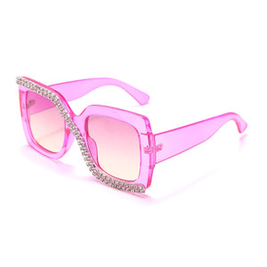 Diamond Square Sunglasses Women 2022 Luxury Vintage Oversize Sunglasses