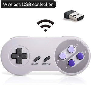 2pcs/Lot 2.4 GHz Wireless USB Controller Compatible with Super Famicom Games USB Classic Controller Joypad Joystick for Windows