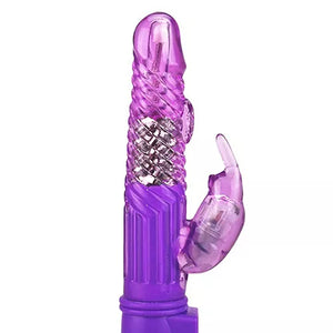 12 Modes Jelly Vibration Rotation Rabbit G Spot Vibrator Massager Sexy Wand Swirling beads and vibrating swan sex toys for woman