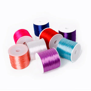 50M/roll  0.7mm Elastic Round Crystal Line Thread Nylon Rubber Stretchy Cord Wire For Jewelry Making Beading Bracelet 14 Colors