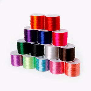 50M/roll  0.7mm Elastic Round Crystal Line Thread Nylon Rubber Stretchy Cord Wire For Jewelry Making Beading Bracelet 14 Colors
