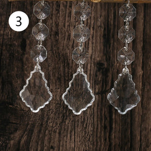 10pcs Acrylic Crystal Beads Drop Shape Garland Chandelier Hanging Party Decor Wedding Decoration Centerpieces For Tables