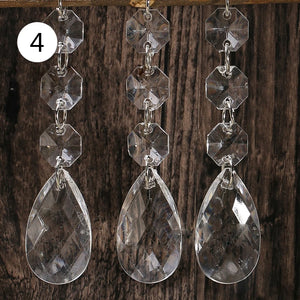 10pcs Acrylic Crystal Beads Drop Shape Garland Chandelier Hanging Party Decor Wedding Decoration Centerpieces For Tables