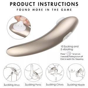 Clitoris Stimulator 10 Suction Powerful Modes Air Pulse Pressure Wave Technology Waterproof Silicone Sex Toys For Women Couples
