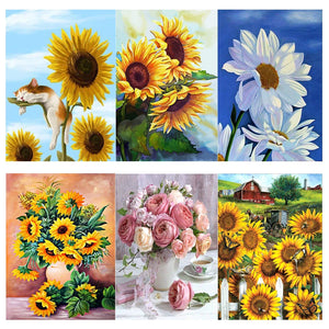 11CT Cross Stitch Embroidery Needlework Sets Kit Floral Printed Embroidery Crafts DIY Art 30x40cm Home Decoration Wall Art