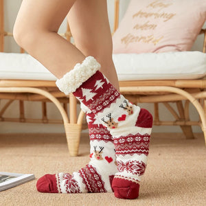 Christmas Warm Socks Plus Cotton Thicken Women Winter Socks
