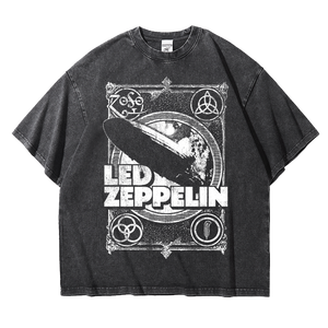 Zeppelin Retro T-shirt for Men and Women Band Derivatives