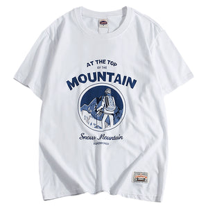 Men's Casual Cotton T-shirt Print Short Sleeves T-shirt
