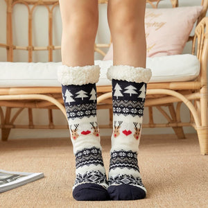 Christmas Warm Socks Plus Cotton Thicken Women Winter Socks
