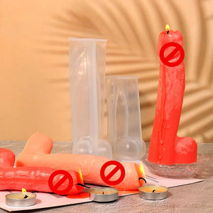 3D Sexy Penis Candle Silicone Mold Large Male Organ Gypsum Form DIY Handmade Plaster Candle Resin Ornaments Handicrafts Mould