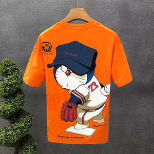 T-shirt Japan Cool cartoon Short Sleeve Tops High Quality White Cloth