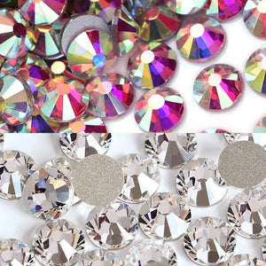 Glitter Crystal AB Non Hot Fix Rhinestones Crystal Flatback стразы Strass Nails Crystals For Nail Art Nail Charms Dress B2009