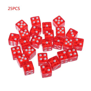 25Pcs/Set Party Game Dice 12 Square Transparent Dices Colorful Club Play Gifts For Dungeon D & D Desktop Table Games