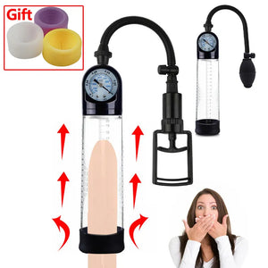 Penis Pump Vacuum Pump Toy for Adult Big Dick Erection Trainer Penis Enlargement Device Penis Enlarger Extender Sex Toys for Men
