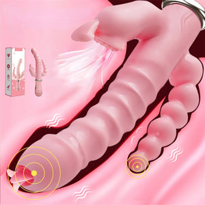 3 In 1 Dildo Rabbit Vibrator Waterproof USB Magnetic Rechargeable Anal Clit Vibrator Sex Toys for Women Couples Sex Shop