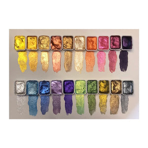 Dunhuang Color Mineral Pearlescent Solid Watercolor Pigment DIY Clay Coloring Nail Art Dripping Glue Ancient style illustration