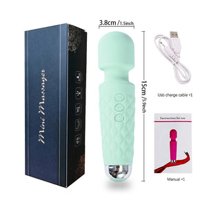 20 Modes Strong Vibration Upgraded Mini Vibrator Usb Charging Handheld Wand Massager Clitoris G-Spot Vibrators Sex Toy For Women