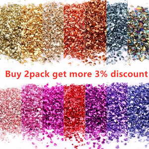30/50g Crushed Glass Stones Beads Table Coaster Crystal Resin Mold Filler DIY Nail Art Decor Crafts Broken Stone Mold Fillings