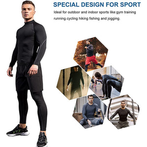 T-shirt Quick Dry Running Shirt Long Sleeve Compression Top Gym