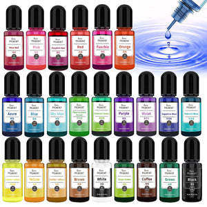 24 Color Art Ink Alcohol Resin Pigment Liquid Colorant Dye Ink Diffusion For Epoxy Resin DIY Jewelry Making Liquid Resin Dye