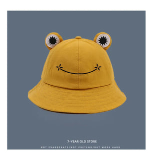 New Cute Frog Bucket Hat Parent-Kid Cartoon Froggy Hat Summer Autumn Outdoor Hiking Beach Fishing Women Kid Fisherman Hat