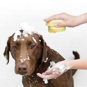 Bathroom  Puppy Big Dog Cat Bath Massage Gloves Brush Soft Safety