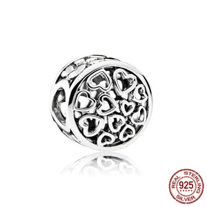 925 Sterling Silver NEW Sparkling Snowflake Openwork Flower Charm Bead Gift Fit Original Pandora Bracelet DIY Jewelry Accessory