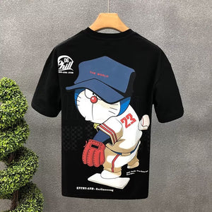 T-shirt Japan Cool cartoon Short Sleeve Tops High Quality White Cloth