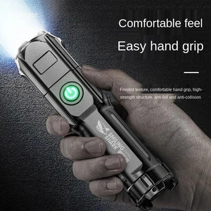 Portable USB Rechargeable Flashlight Strong LED Night Lights Zoom Highlight Light Outdoor Camping Night Fishing Lighting Tools