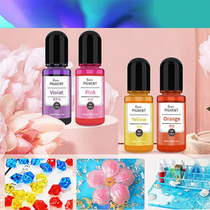 24 Color Art Ink Alcohol Resin Pigment Liquid Colorant Dye Ink Diffusion For Epoxy Resin DIY Jewelry Making Liquid Resin Dye