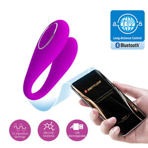 Bluetooth Connect App Control Pretty Love Wireless Vibrator 12 Speeds Clitoris G Spot Strapon Vibrators For Woman Sex Toys.