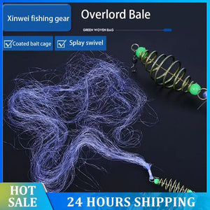 Sticky Fishing Net Throwing Net Luminous Beads Fishing Feeder Trap Cage Spring Lead Sinker Fishing Trap Net Fishing Tools