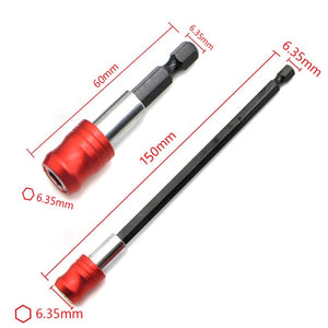 1/4 Inch Head Extension Rod Batch Magnetic Screwdriver Quick Transfer Lever Self-locking Extension Rod 60/100/150mm Hand Tools