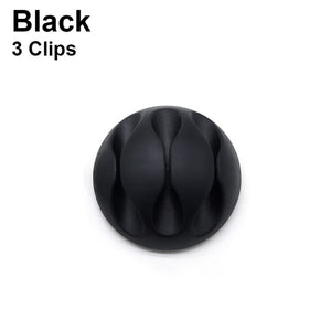 1/5/10Pcs Silicone USB Cable Organizer Cable Winder Desktop Tidy Management Clips Cable Holder Mouse Headphone Wire Organizer