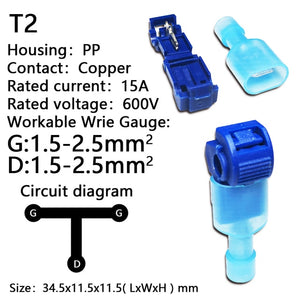 10/20/40/50Pcs T-Tap Connector Quick Electrical Cable Connector Snap Splice Lock Wire Terminal Waterproof Crimp Wire Terminal
