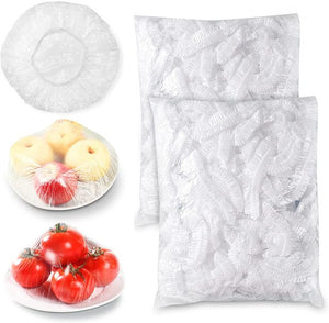 100pcs Disposable Food Cover Plastic Wrap Elastic Food Lids For Fruit Bowls Cups Caps Storage Kitchen Fresh Keeping Saver Bag
