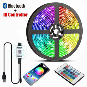 10M 5M Led Strip Lights RGB Infrared Bluetooth Control Luces Luminous Decoration For Living Room 5050 Ribbon Lighting Fita Lamp
