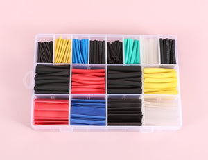 127-750pcs Heat-shrink Tubing Thermoresistant Tube Heat Shrink Wrapping Kit Electrical Connection Wire Cable Insulation Sleeving