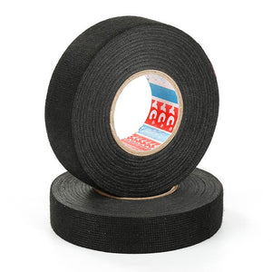 15M 9/15/19/25MM Heat-resistant Adhesive Cloth Fabric Tape For Automotive Cable Tape Harness Wiring Loom Electrical Heat Tape
