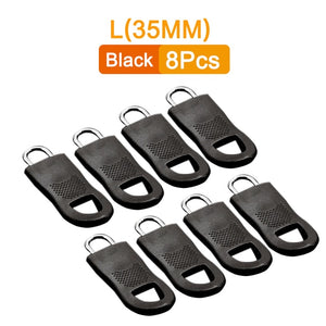 8Pcs Replacement Zipper Pull Puller End Fit Rope Tag Clothing Zip Fixer Broken Buckle Zip Cord Tab Bag Suitcase Backpack Tent