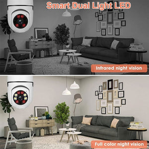1/2/4 Pcs E27 Bulb Camera 5G wifi Surveillance Cam Night Vision Full Color Automatic Human Tracking Video Security Monitor