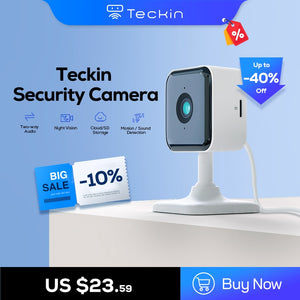 Teckin Cam Indoor Ip Wifi Camera 1080P FHD For Home Security Protection Night Vision 2-Way Audio Security Camera For Baby/Pet