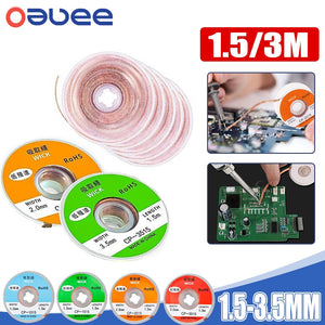 Desoldering Mesh Braid Tape Copper Welding Point Solder Remover 1.5-3.5mm Wire Soldering Wick Tin Lead Cord Flux For Soldering